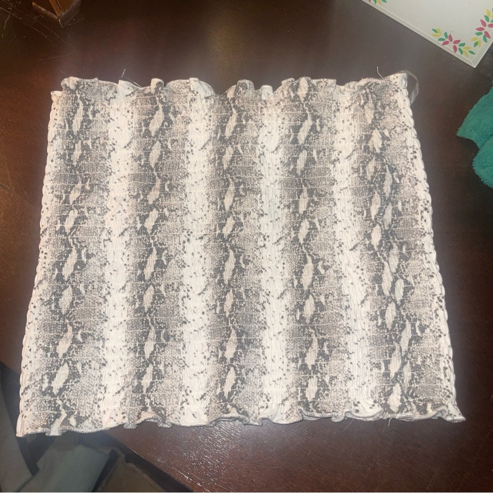 Snake skin tube top